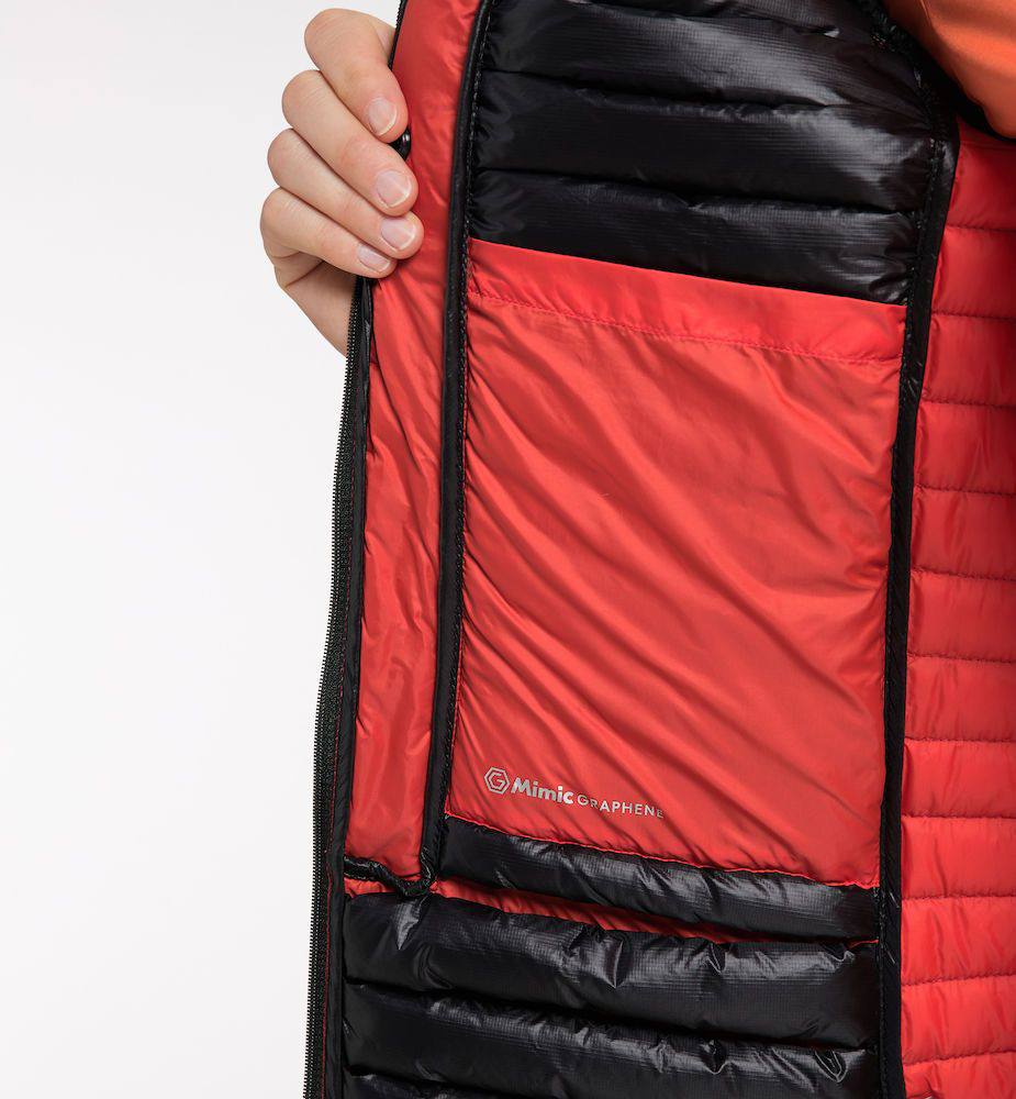 Haglöfs Women's L.I.M ZT Down Jacket - Naisten untuvatakki Musta / Punainen 06