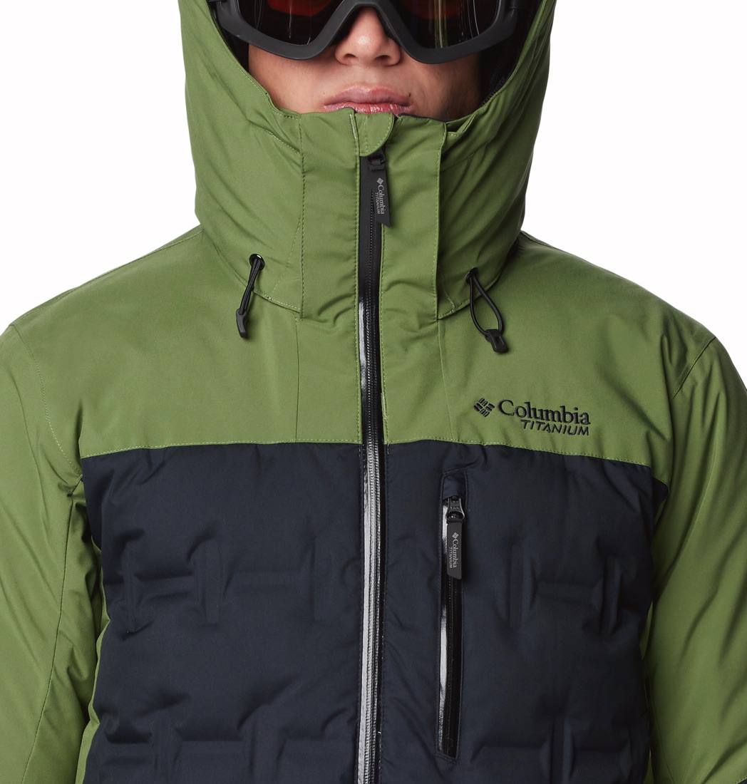 Columbia Men's Wild Card IV Down Jacket Black Green 02