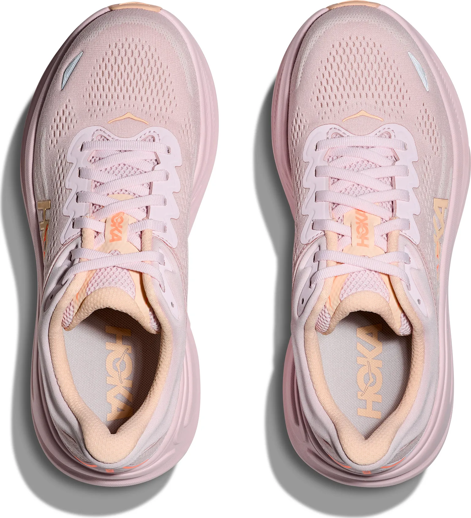 Hoka Women's Bondi 9 Lilac Cream / Tangerine Glow 02