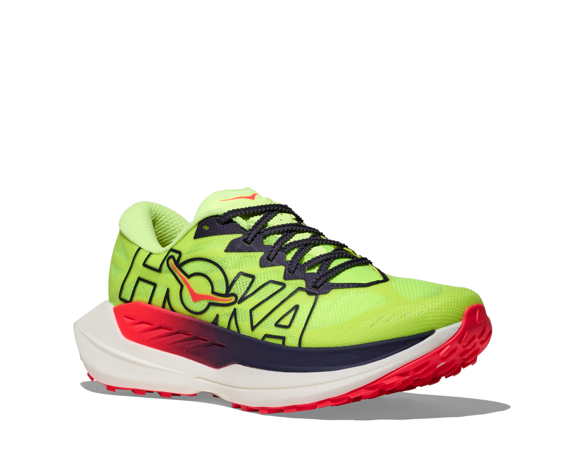 Hoka Men's Rocket X Trail Neon Yuzu / Neon Flame 05