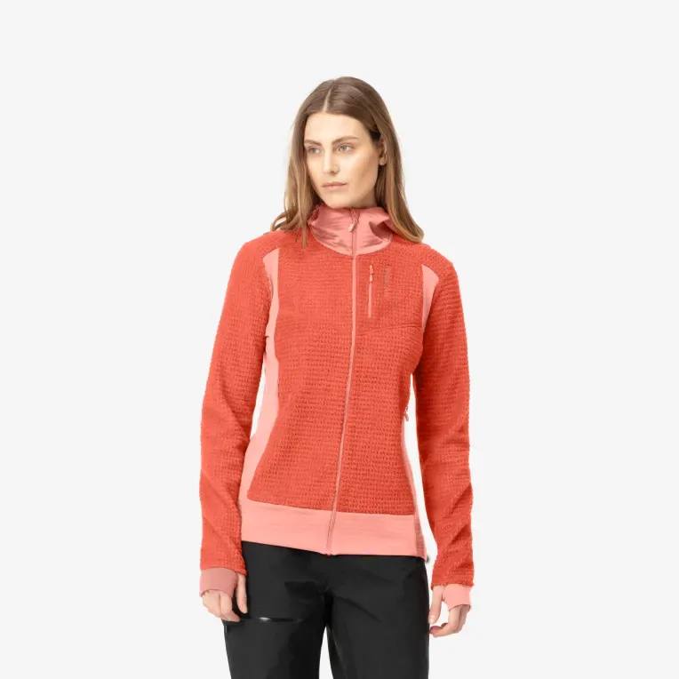 Norrøna Women's Falketind Alpha 120 Zip Hood Orange 03