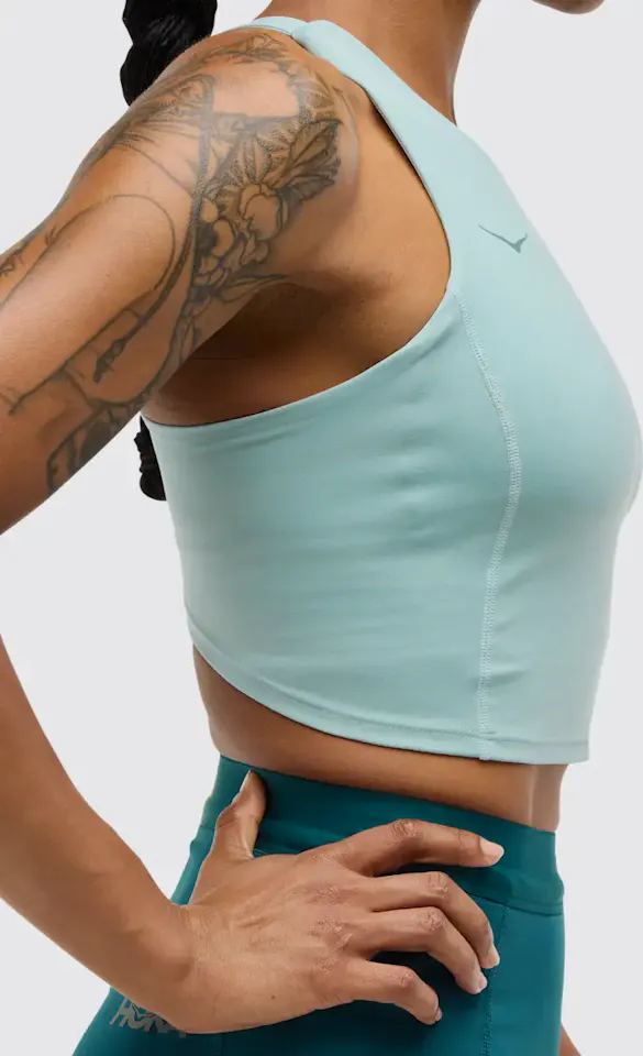 Hoka Women's Elaro Crop Bra Vaaleansininen 05