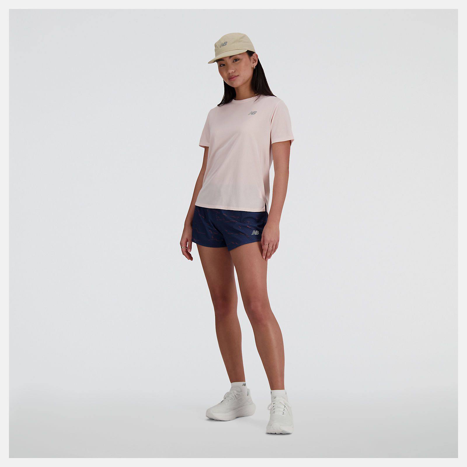 New Balance Women's Athletics Short Sleeve Pink 02