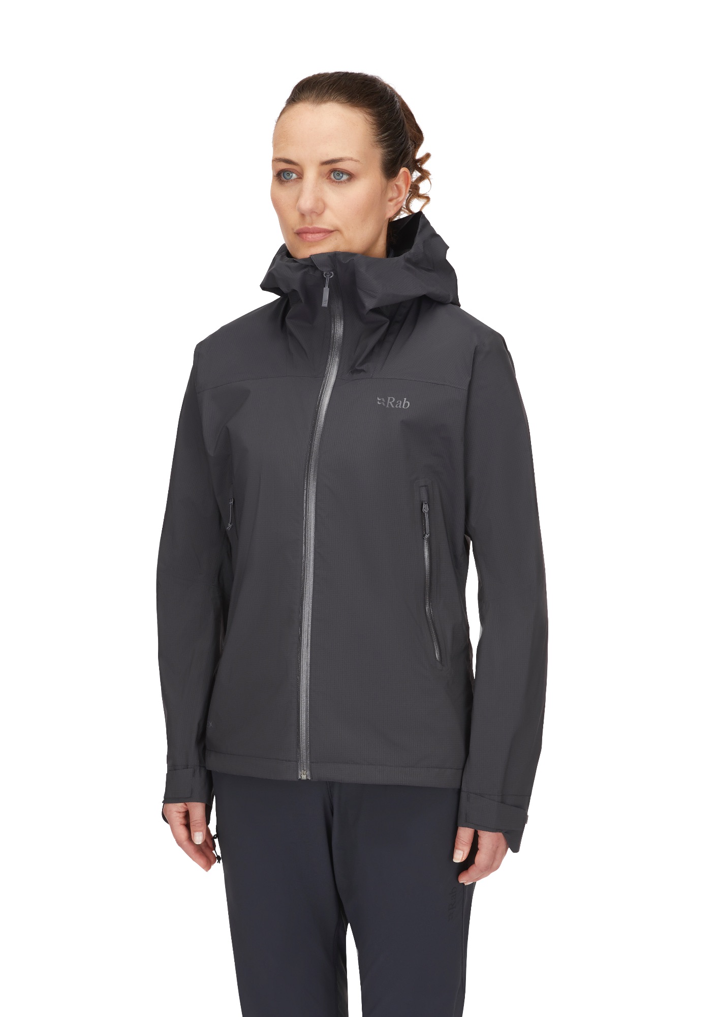 Rab Women's Downpour Light Jacket Anthracite 03
