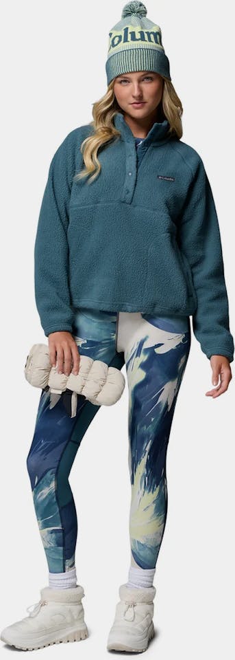 Columbia Women's Jasper Ridge Pebbled 1/2 Snap Fleece Everblue, Crushed Blue 03