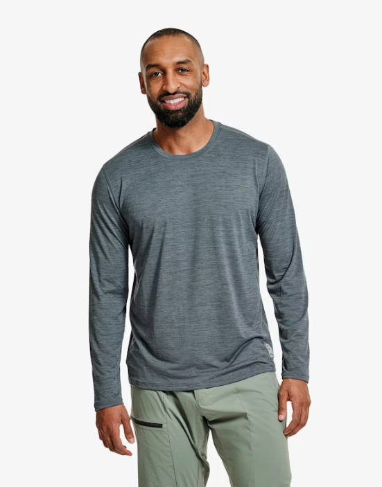 Lundhags Men's Tived Long Sleeve T-Shirt Sky Blue 02