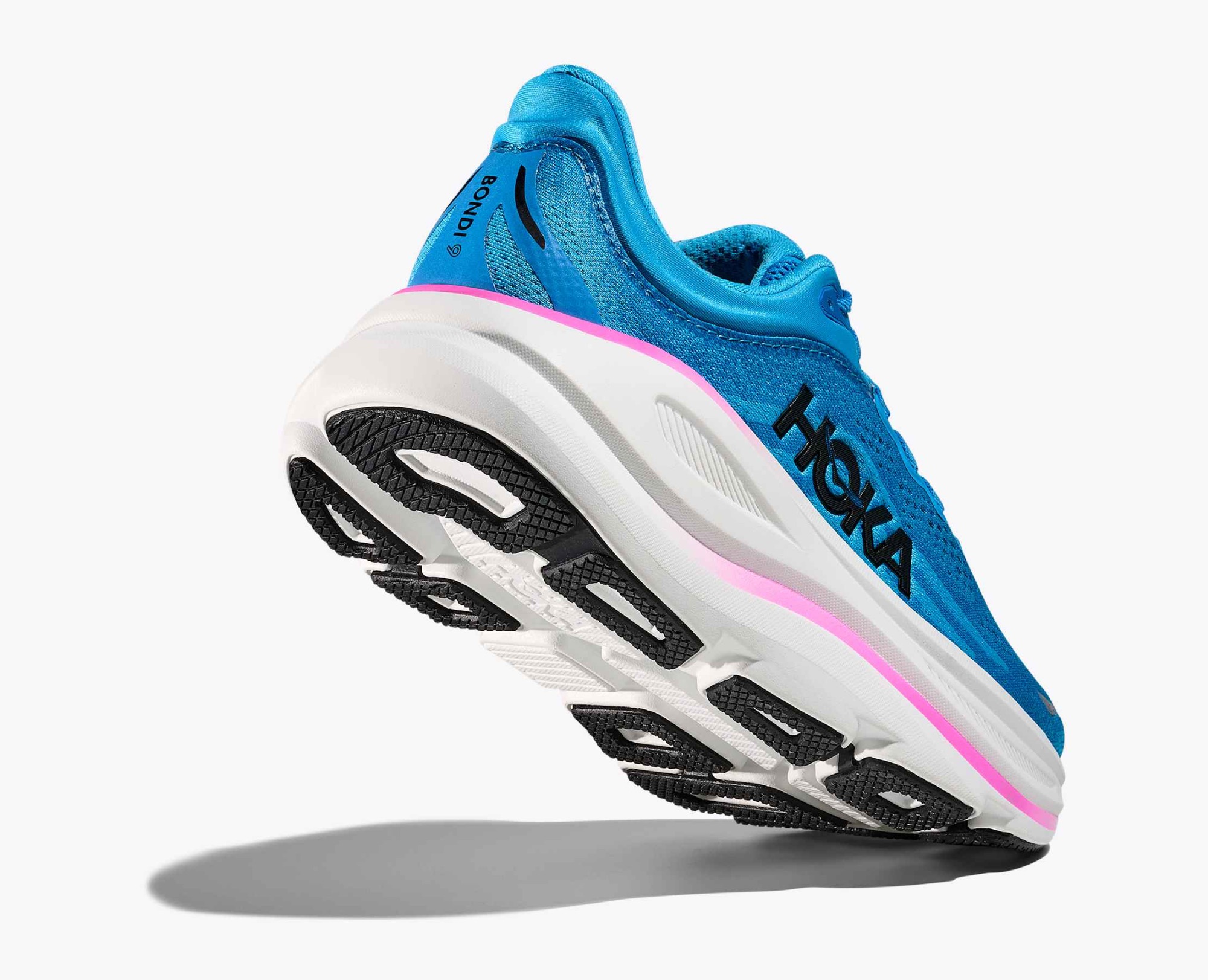 Hoka Women's Bondi 9 Skyward Blue / Neon Fuchsia 05
