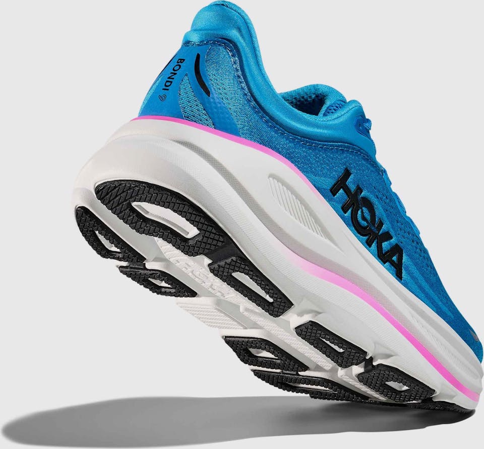 Hoka Women's Bondi 9 Skyward Blue / Neon Fuchsia 05