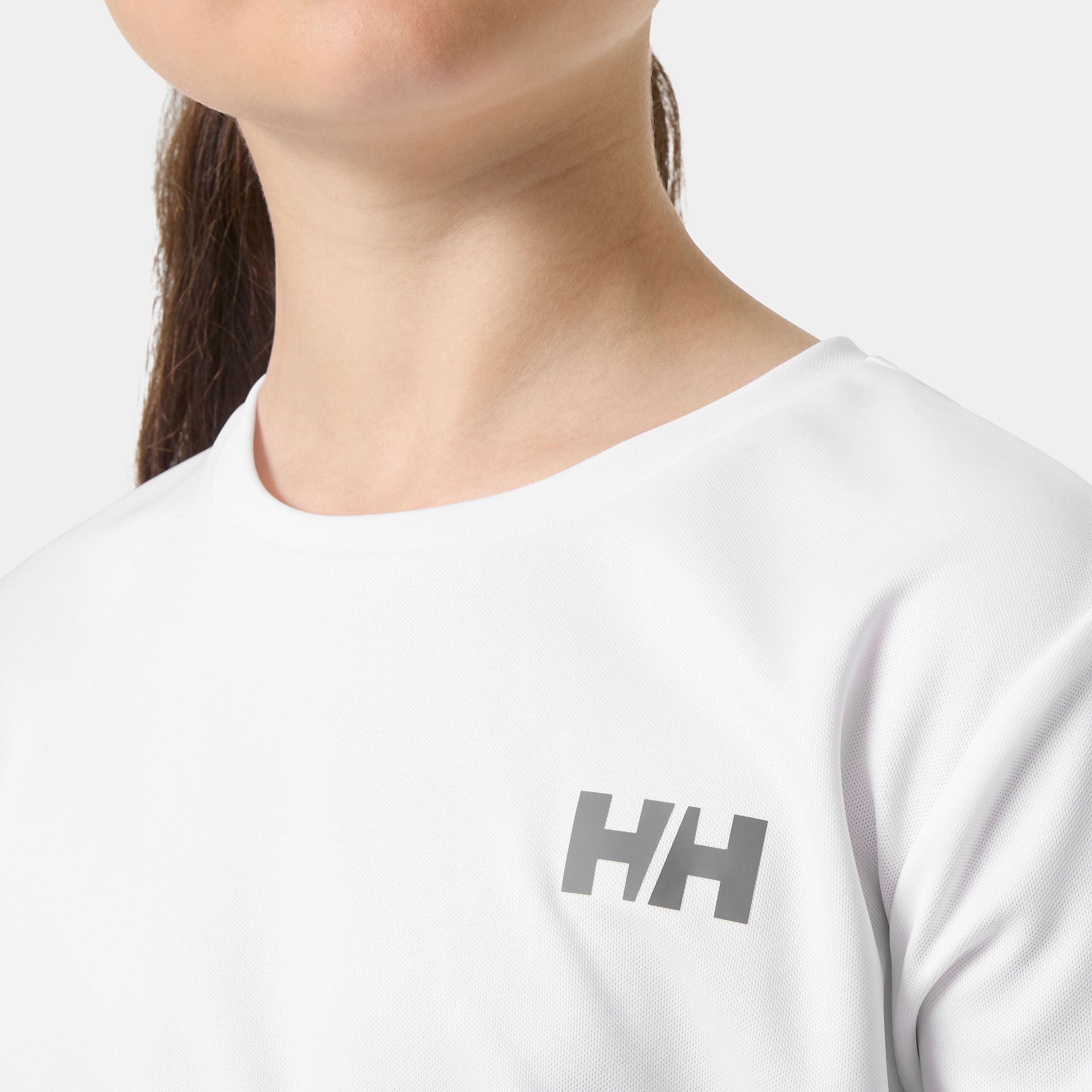 Helly Hansen Junior's Tech Long Sleeve Crew White 04