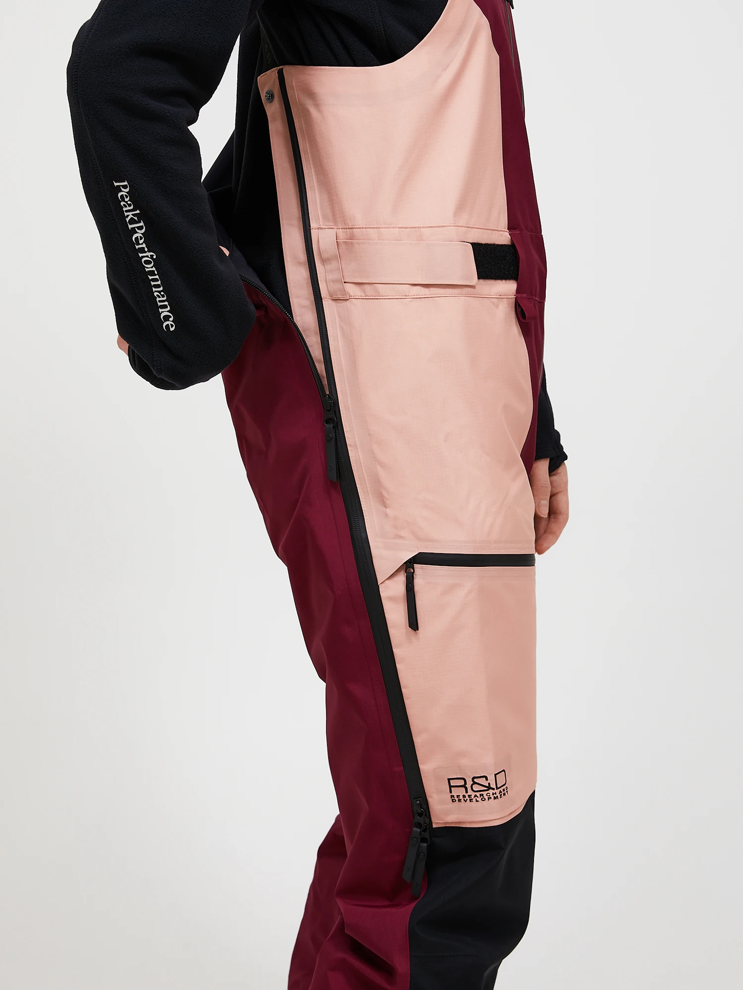 Peak Performance Women's Vertical GTX Pro 3L Shell Bib Pants Vertical Zenith / Peach Fuzz 06