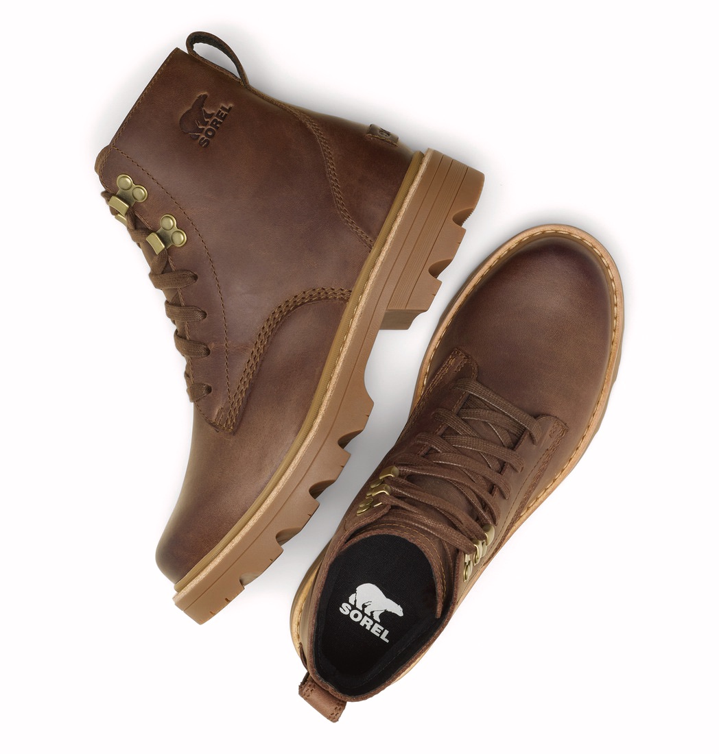 Sorel Women's Revel RD Lace Waterproof Boots - Naisten talvikengät Tobacco, Blackened Brown 09