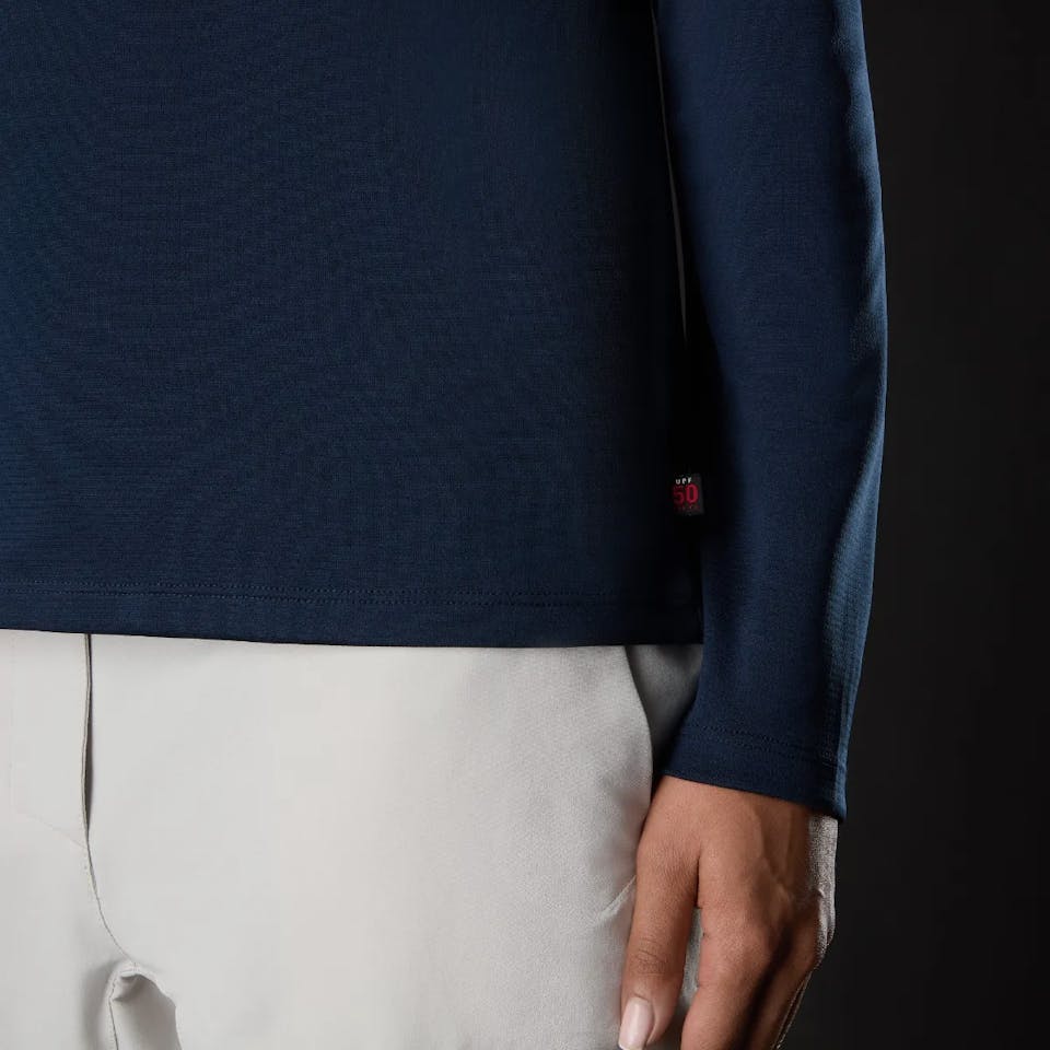 Musto Women's Evo Crew Sunblock Long Sleeve Navy 08