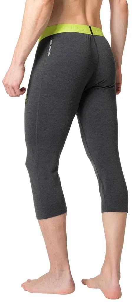 Odlo Revelstoke Performance Wool Warm three quarter bottoms Grafiitti 02
