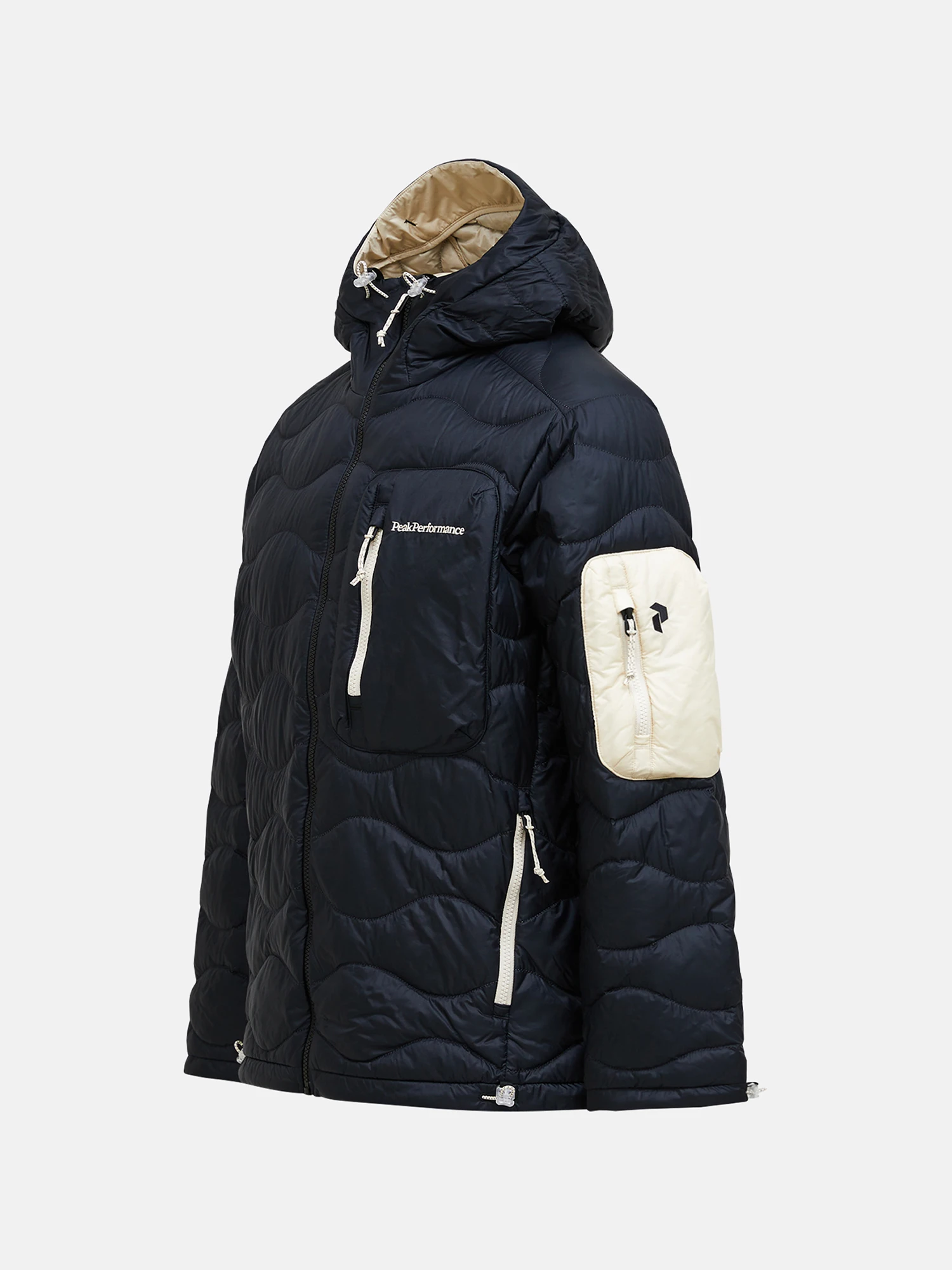 Peak Performance Men's Helium Utility Down Hood Black / sand fog 04