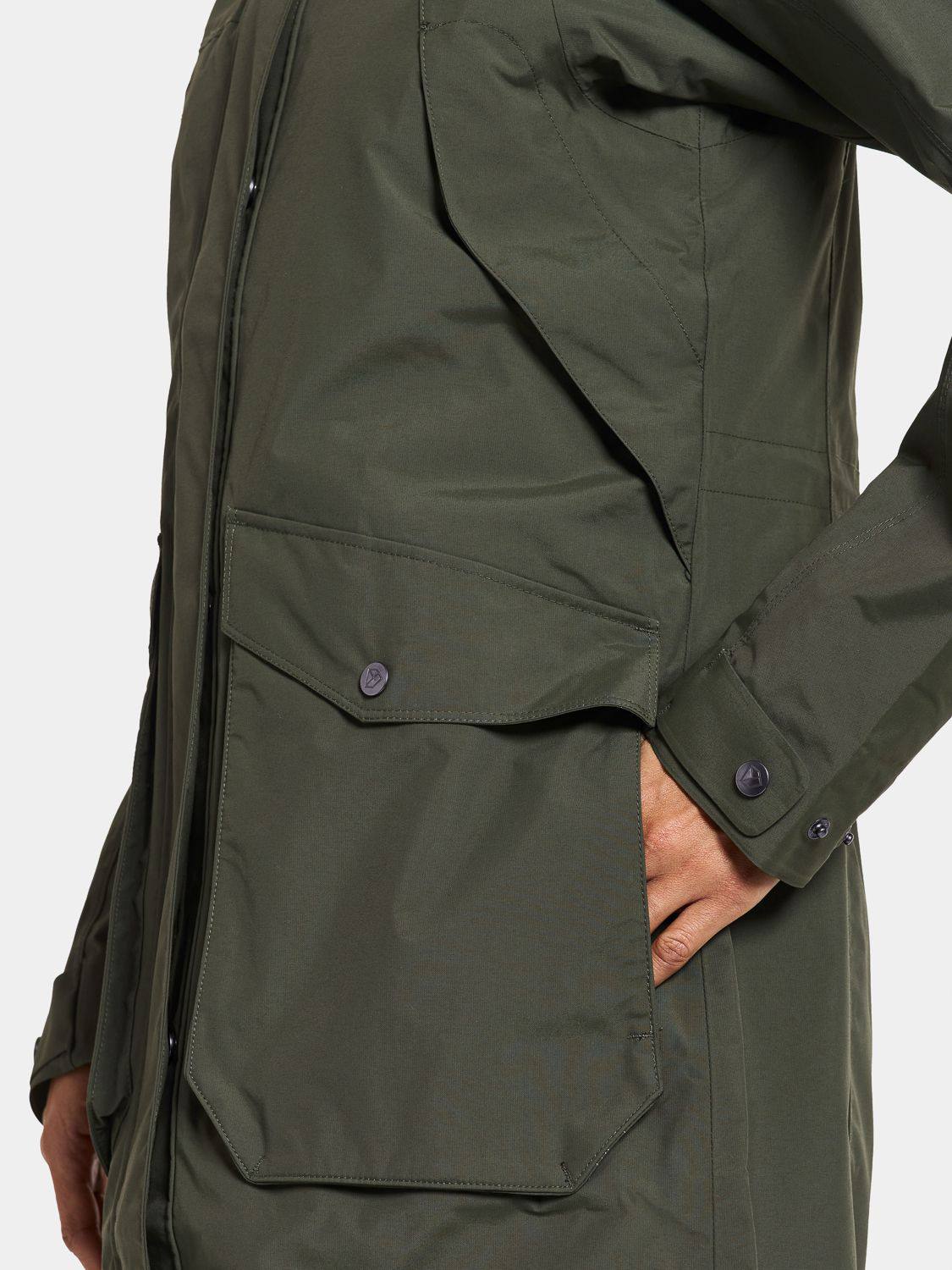 Didriksons Women's Thelma 10 Parka Tummanvihreä 08