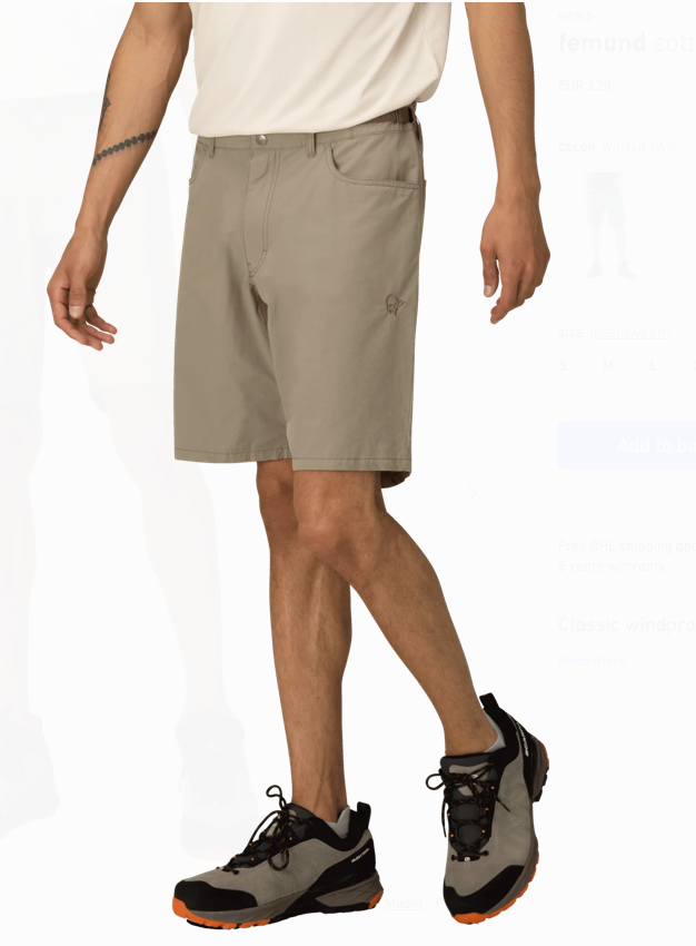 Norrøna Men's Femund Cotton Shorts Winter Twig 03