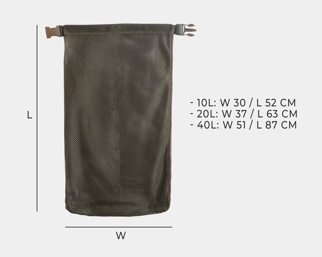 Savotta Rolltop Stuffsack, mesh, 20L Black 02