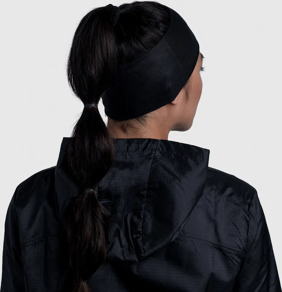Buff Coolnet UV Wide Headband Black Solid 05