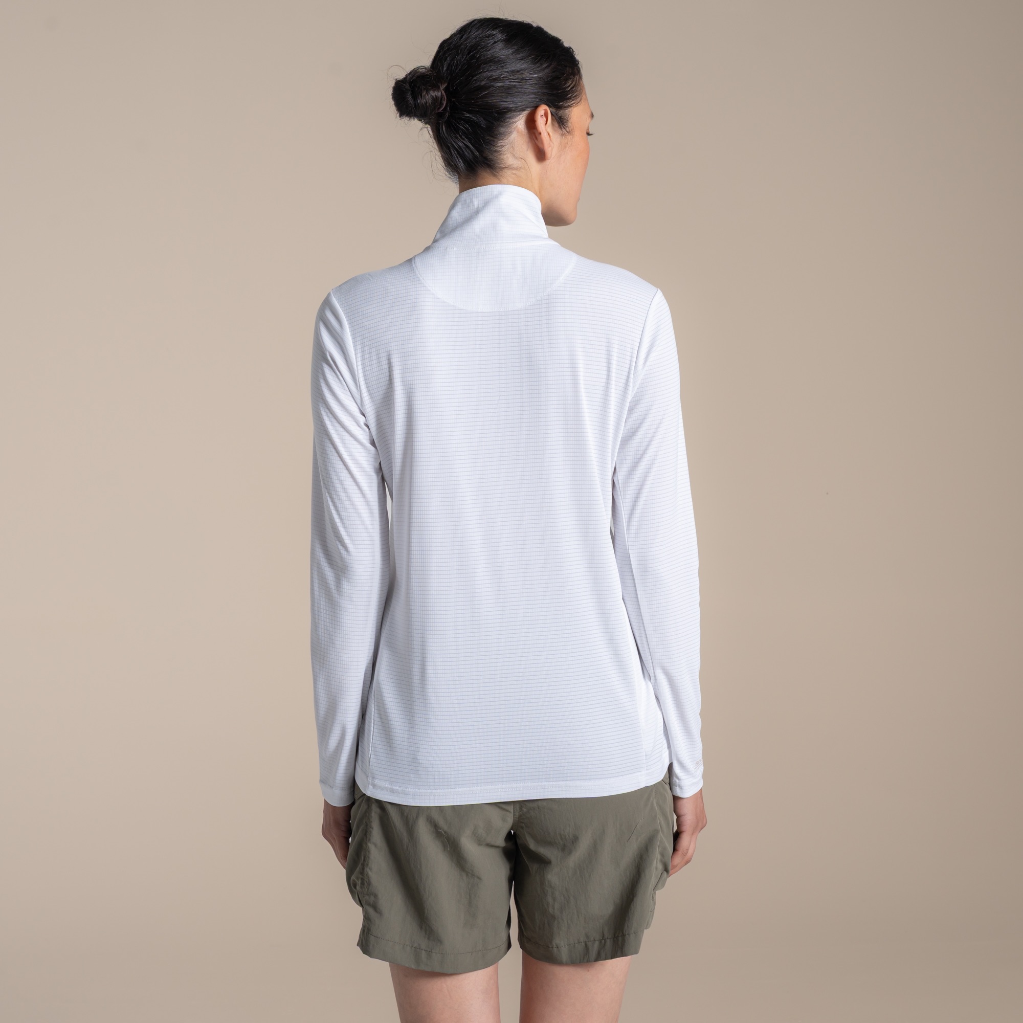 Craghoppers Women's Solarshield+ Half Zip Top White 03