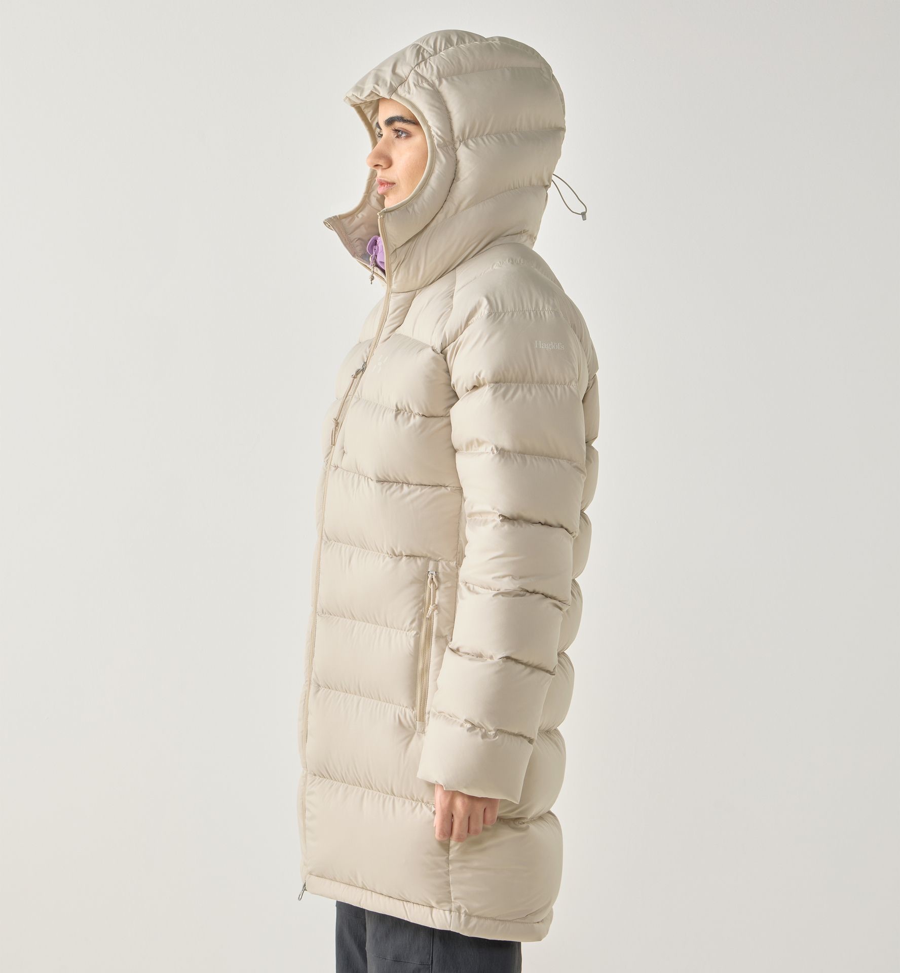Haglöfs Women's Rosson Down Parka - Naisten untuvatakki Chalk Beige 06