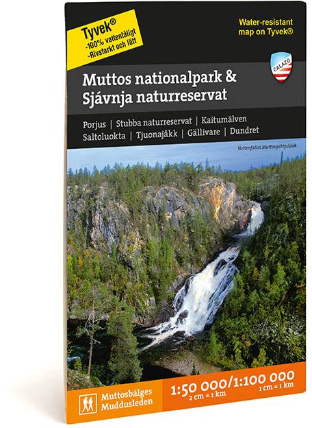 Calazo Muttos Nationalpark & Sjávnja Naturreservat Fjällkarta Tyvek