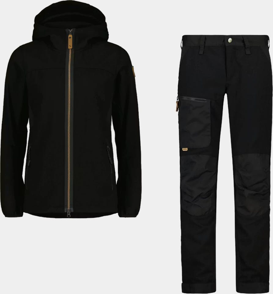 Sasta Women's Kaarna Jacket & Kaarna Trousers Musta 01