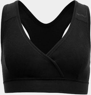 BRA - black merino jersey 140 gr sports bra for woman, Rewoolution