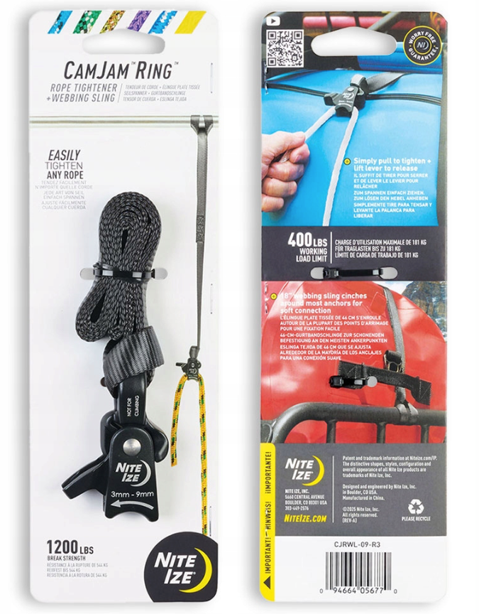 Nite Ize CamJam L Ring Rope Tightener + Sling  03