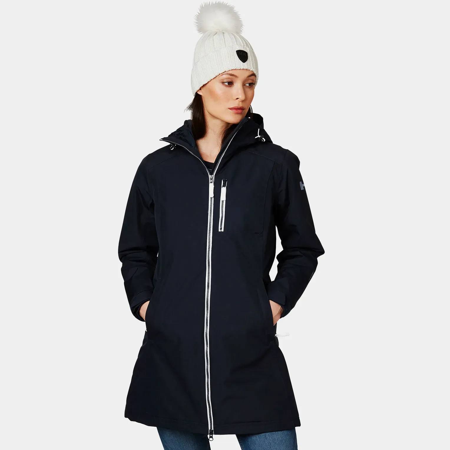 Helly Hansen Women's Long Belfast Winter Jacket Navy 02