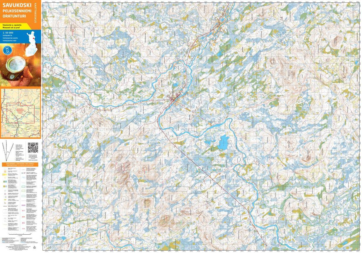 Karttakeskus Savukoski Pelkosenniemi Oratunturi  04