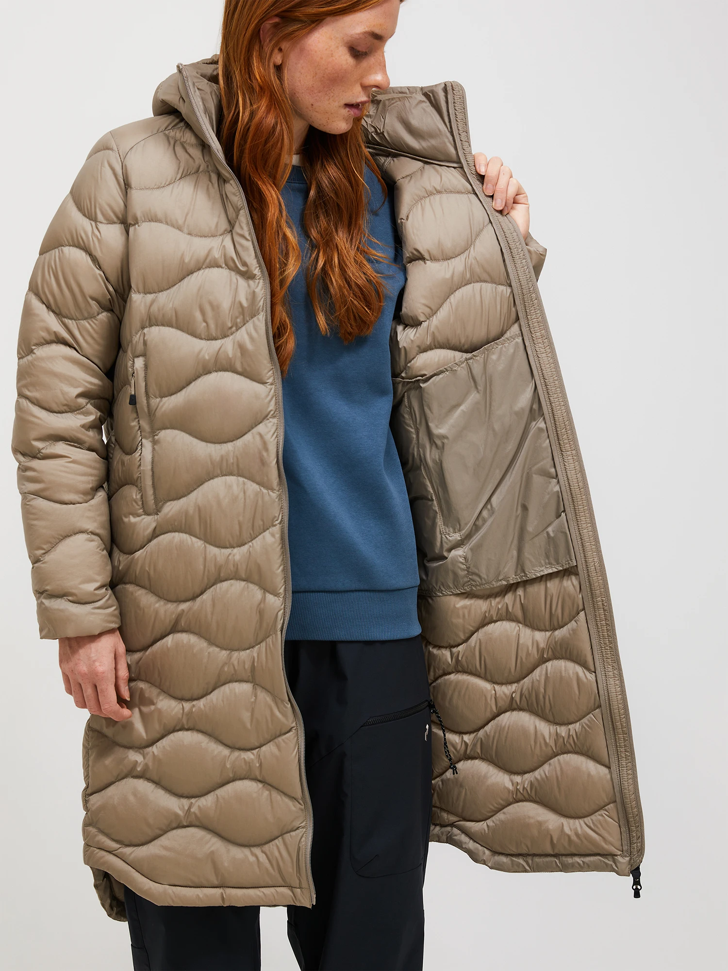 Peak Performance Women's Helium Down Coat - Naisten kevytuntuvatakki Avid Beige 08