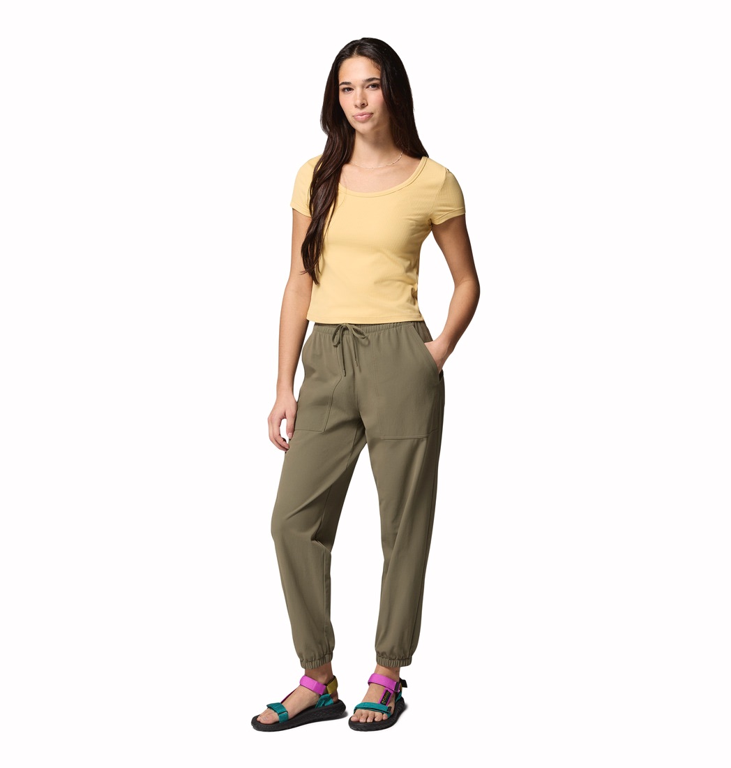 Columbia Women's Pinetown Canyon Jogger Stone Green Heather 06