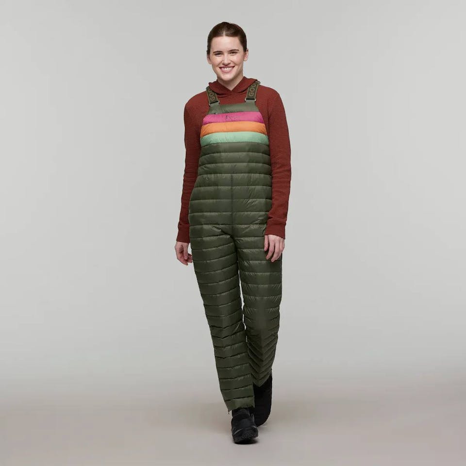 Cotopaxi Women's Fuego Down Overall Tummanvihreä 06