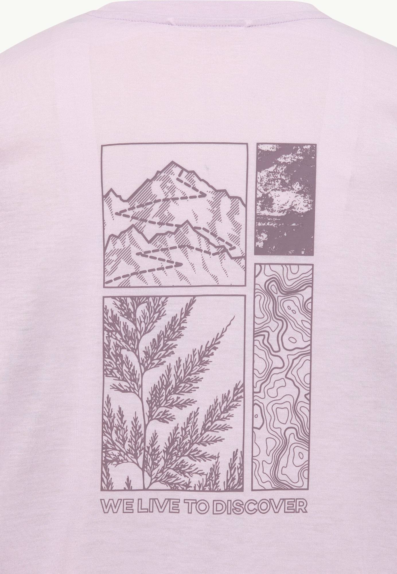 Jack Wolfskin Women's Vonnan Graphic Tee Pale Lavender 08