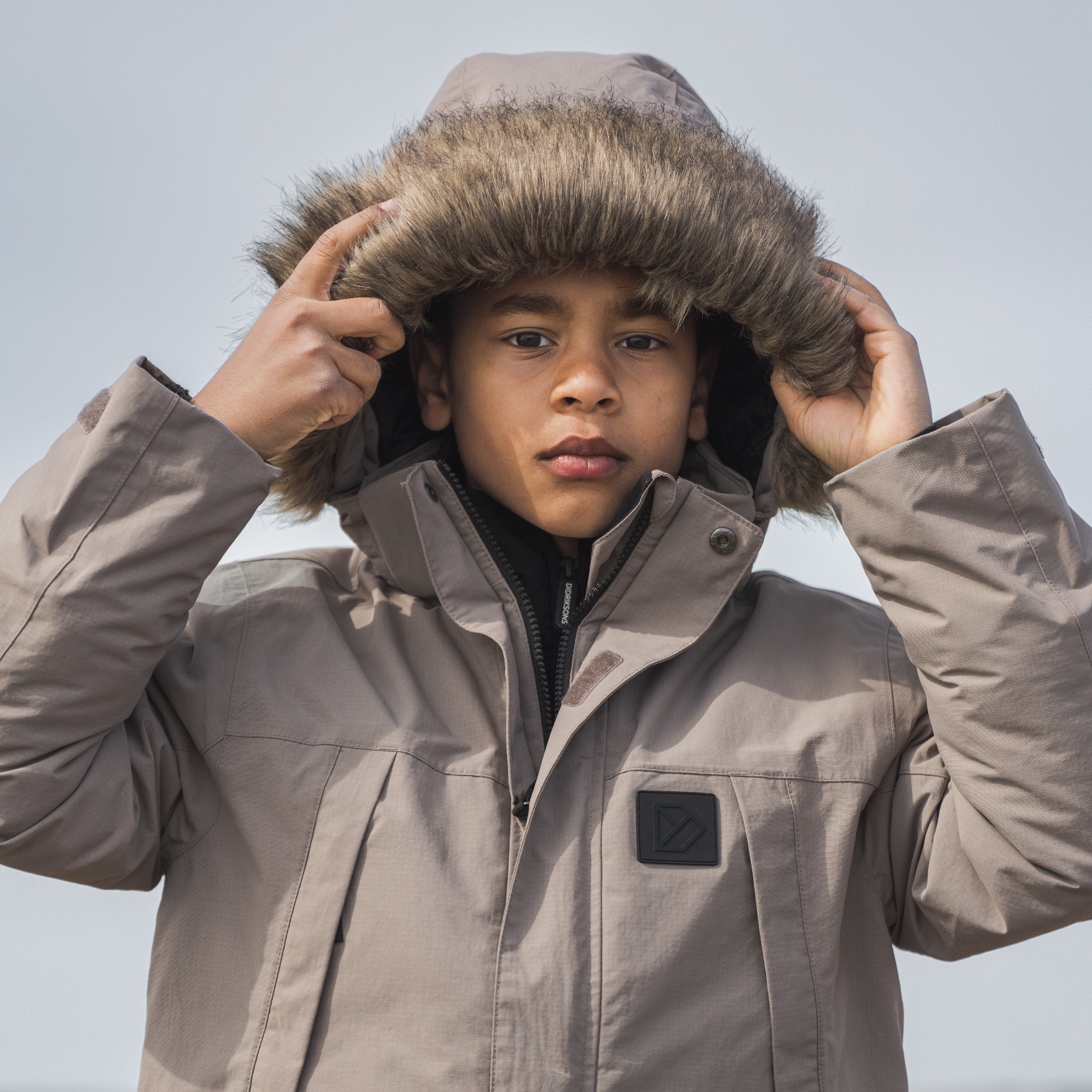Didriksons Sylvin Kids Parka Ash 20