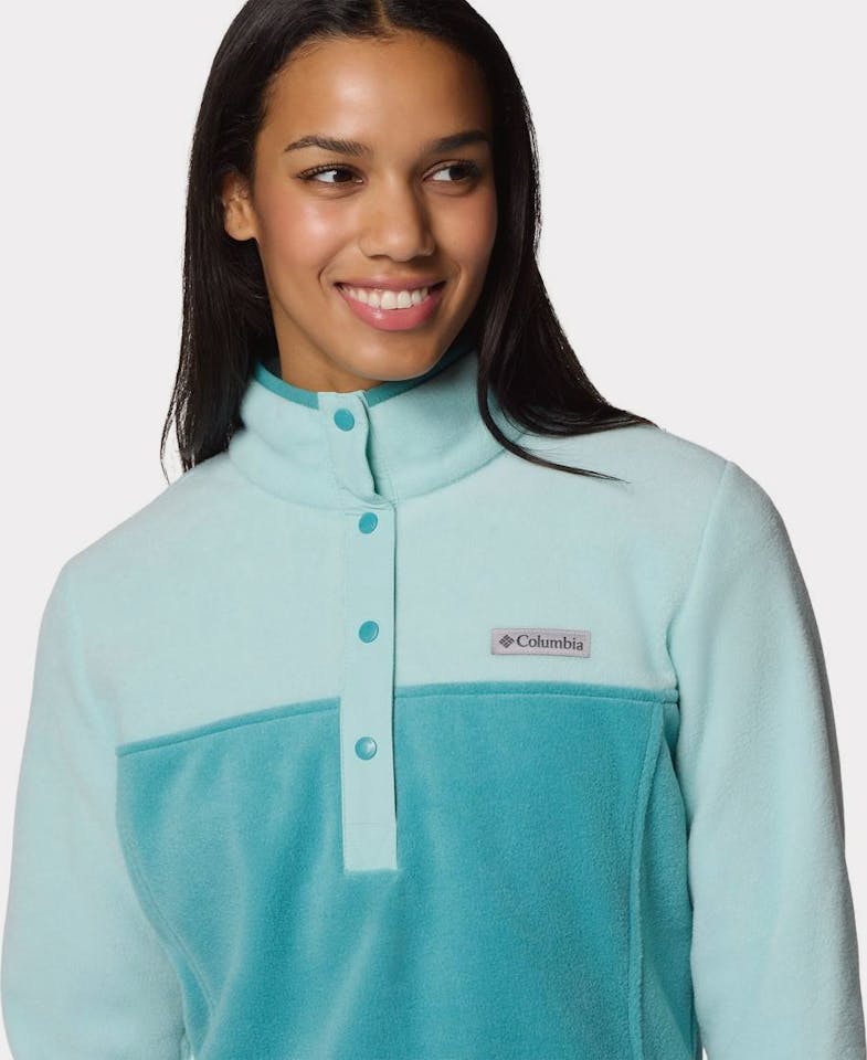Columbia Women's Benton Springs Half Snap Pullover Fleece II Icy Morn, Shark 02