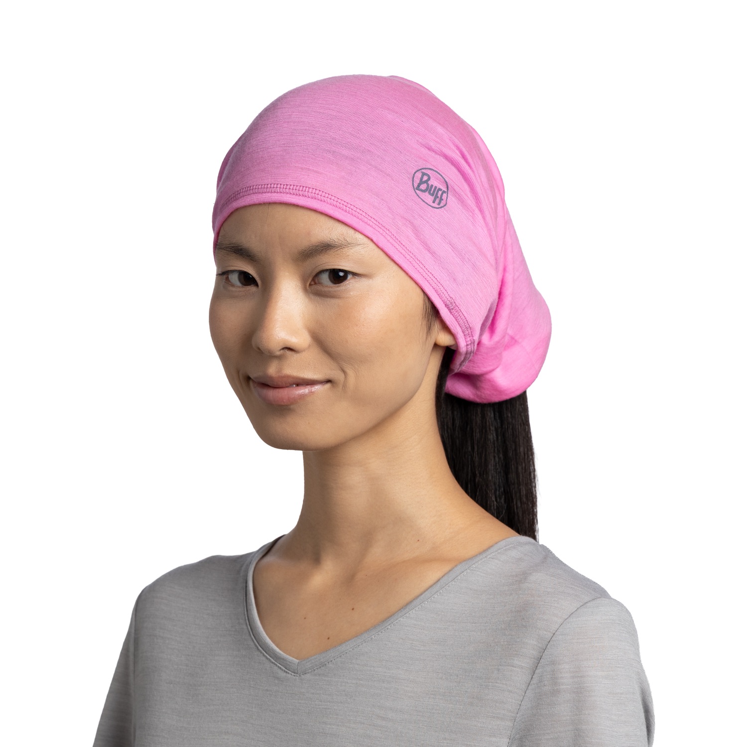 Buff Lightweight Merino Solid Fl Fuchsia  04