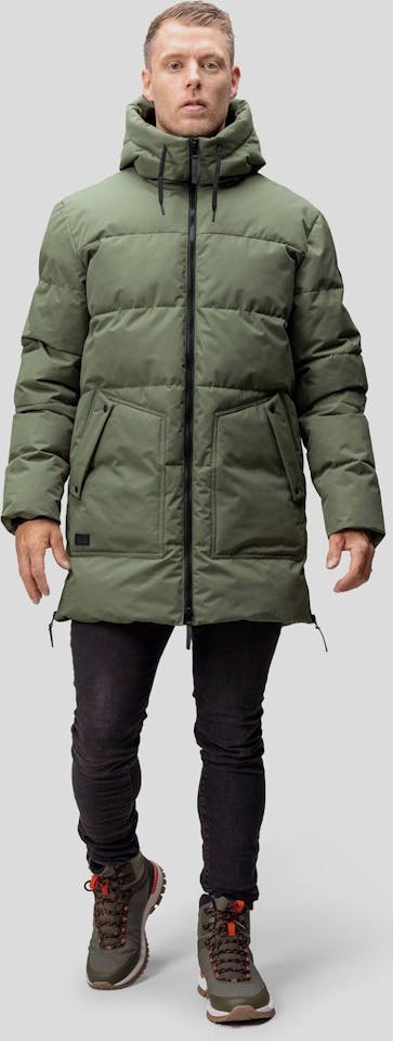 Halti Men's Linjat Puffer Parka Leaf Green 05