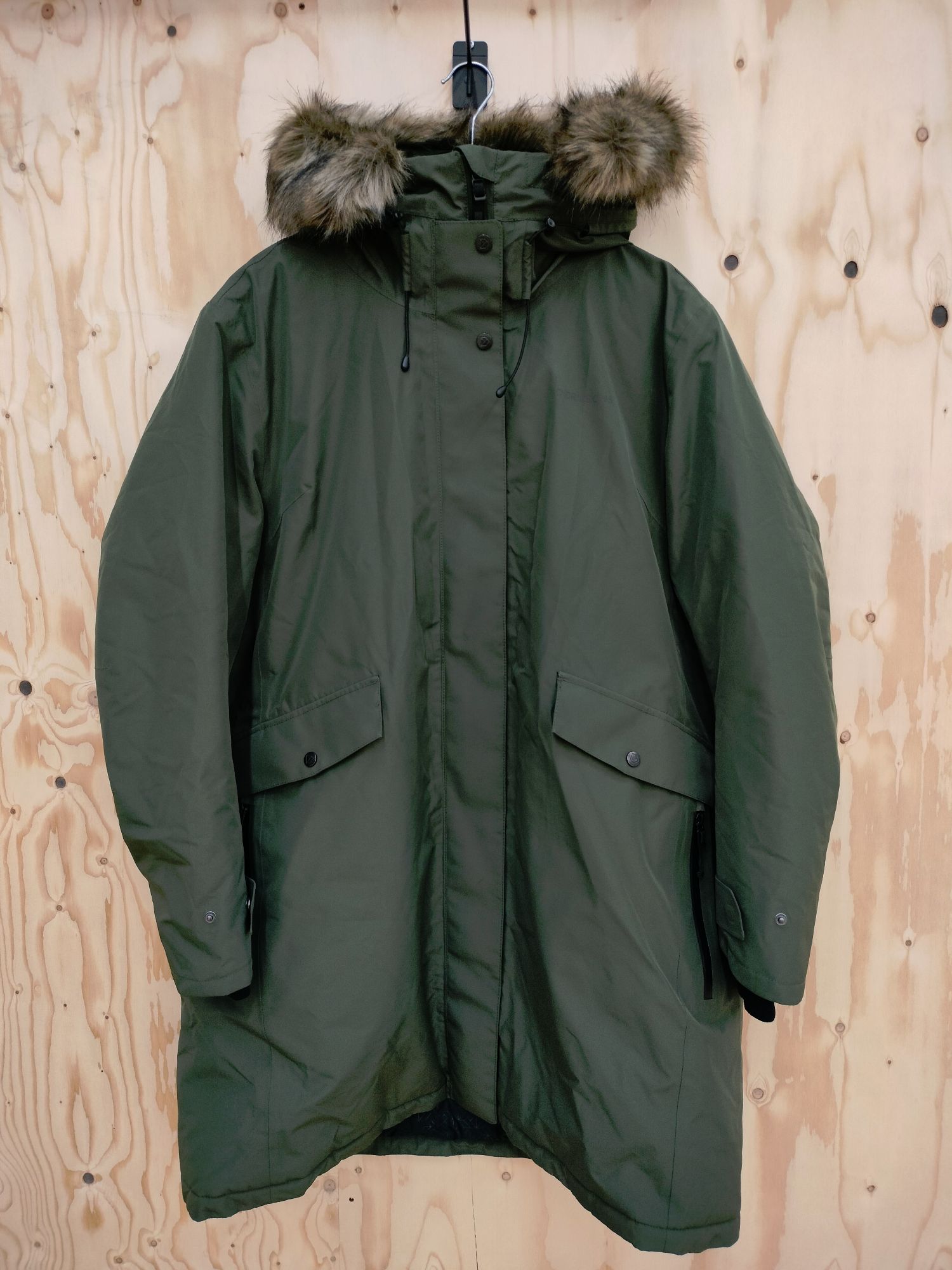 Didriksons Women&#39;s Erika Parka 3 52 Tummanvihreä (Second Hand)