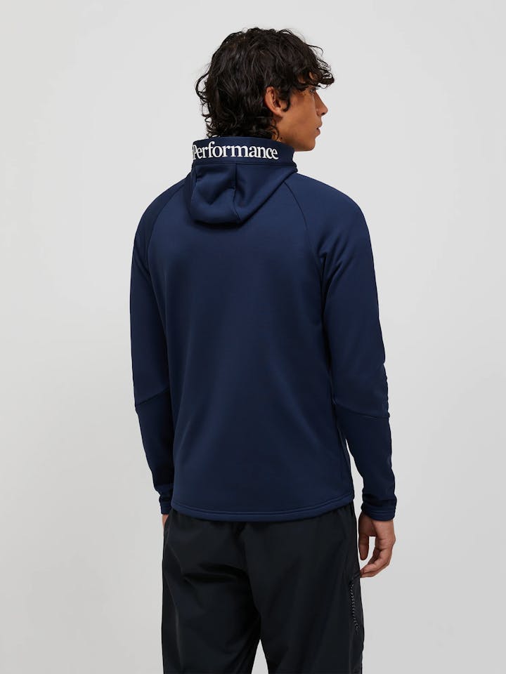 Peak Performance Men's Rider Essentials Midlayer Zip Hood Blue Shadow 06