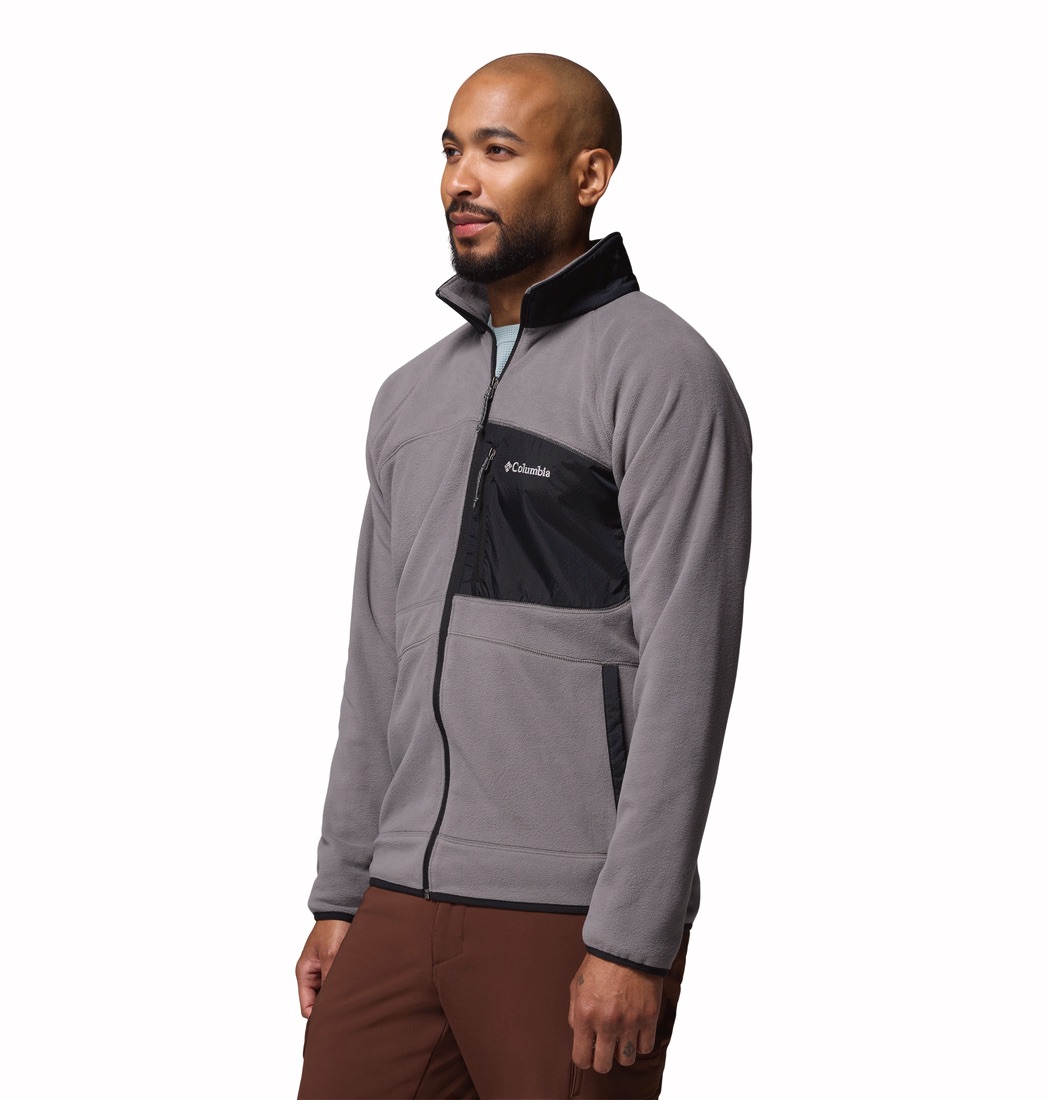 Columbia Men's Fast Trek Overlay Full Zip City Grey 02