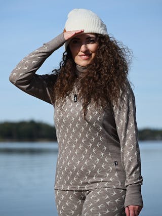 Svala Women's Merino Design Pääsky Zip Neck