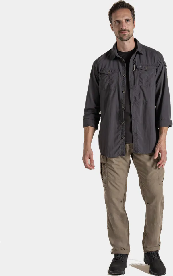Craghoppers Men's Nosilife Adventure LS III Shirt Black Pepper 01