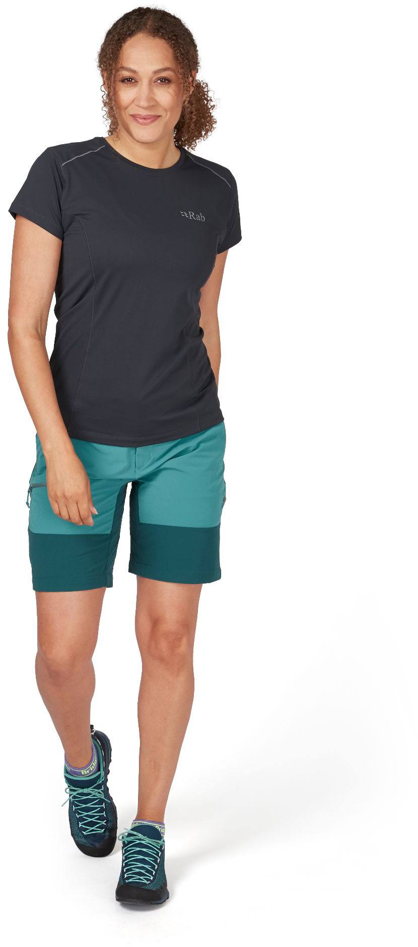 Rab Women's Torque Mountain Shorts 8" Turquoise 04