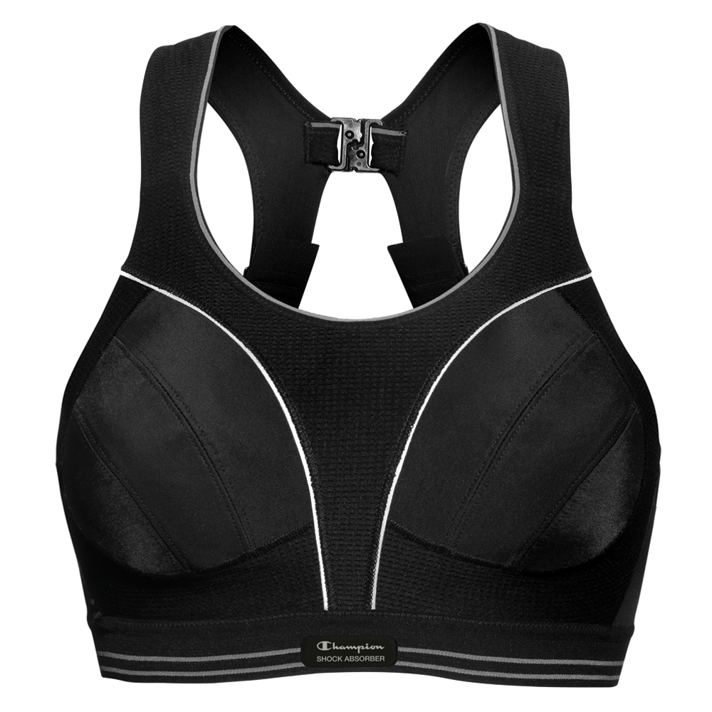 Shock Absorber Ultimate Run Bra E-cup Black / Silver 02