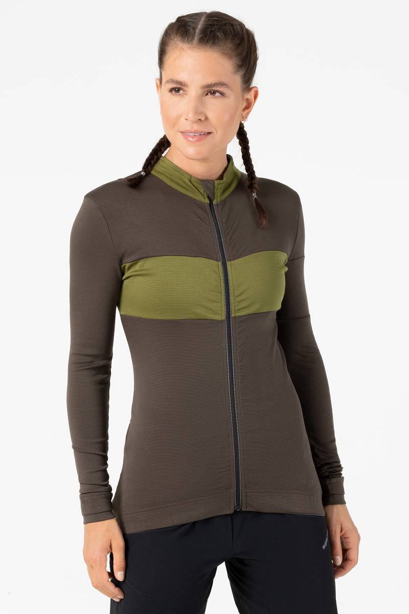 Supernatural W Grava LS Jersey Ruskea/Vihreä 04