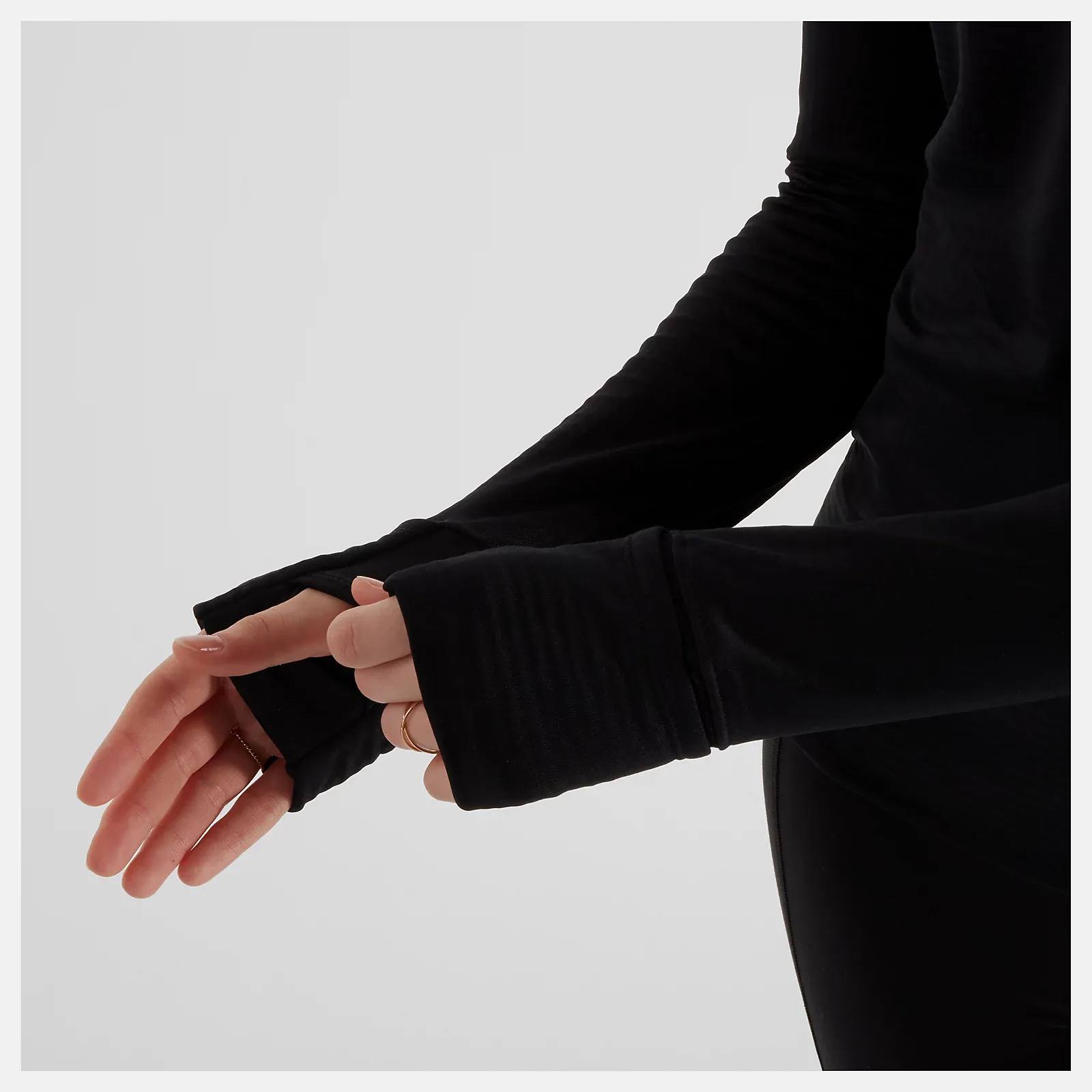 New Balance Women's Athletic Heat Grid Halfzip Musta 06