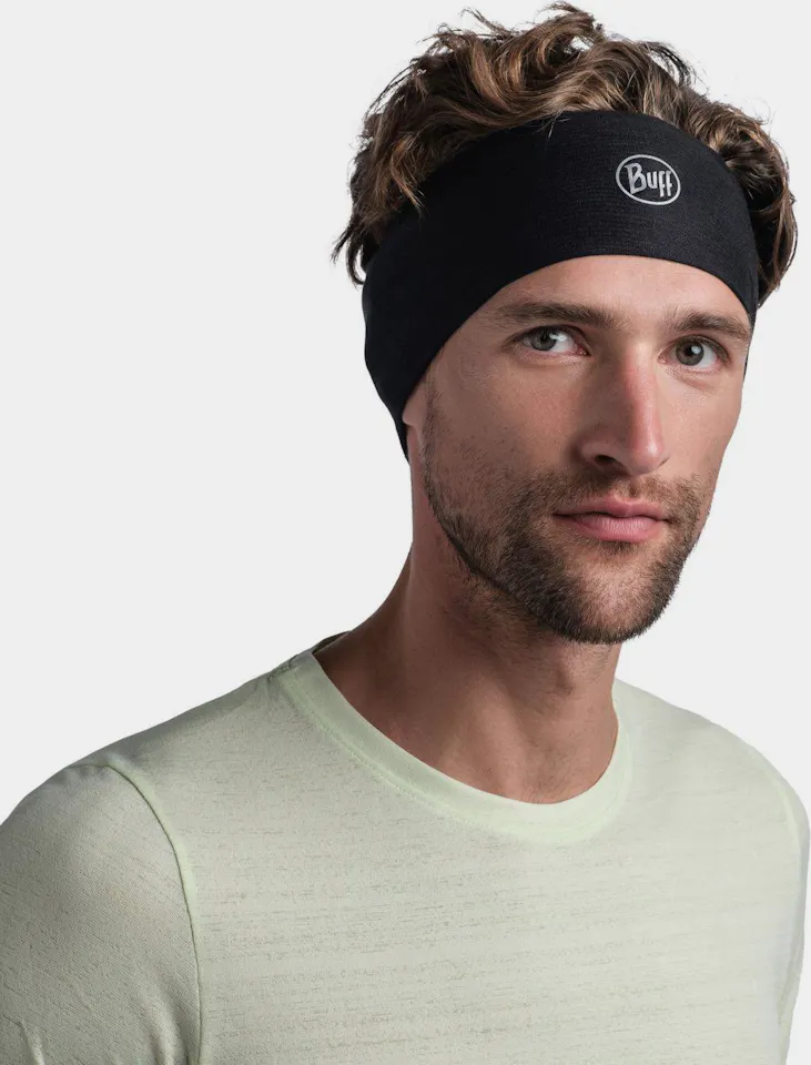 Buff Coolnet UV Wide Headband Black Solid 06