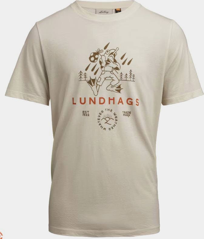 Lundhags Men's Järpen Print Tee Chalk 01