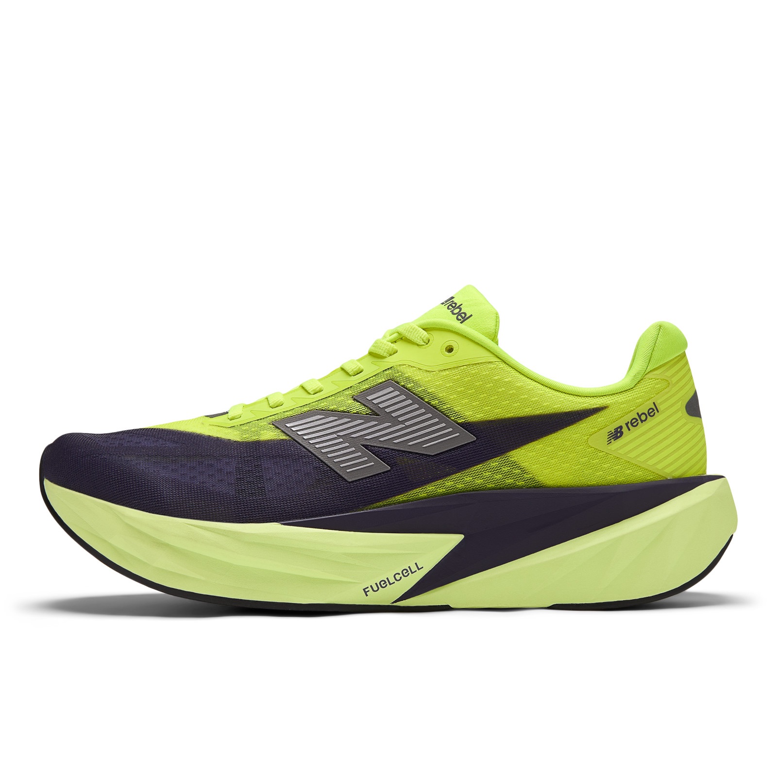 New Balance Men's Fuel Cell Rebel V5 ALKALINE GREEN / BOYSENBERRY / 03